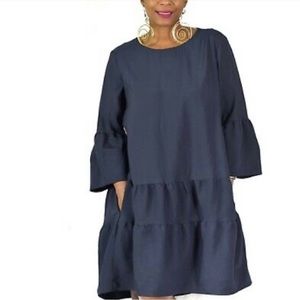 COS Black Tiered Dress Sz 8